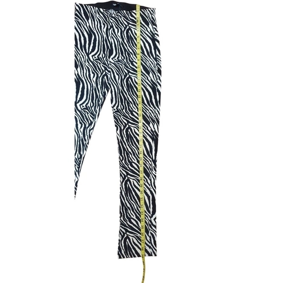 Zara Zebra Print Leggings Pants Black White Size L New without Tags. - Picture 7 of 8